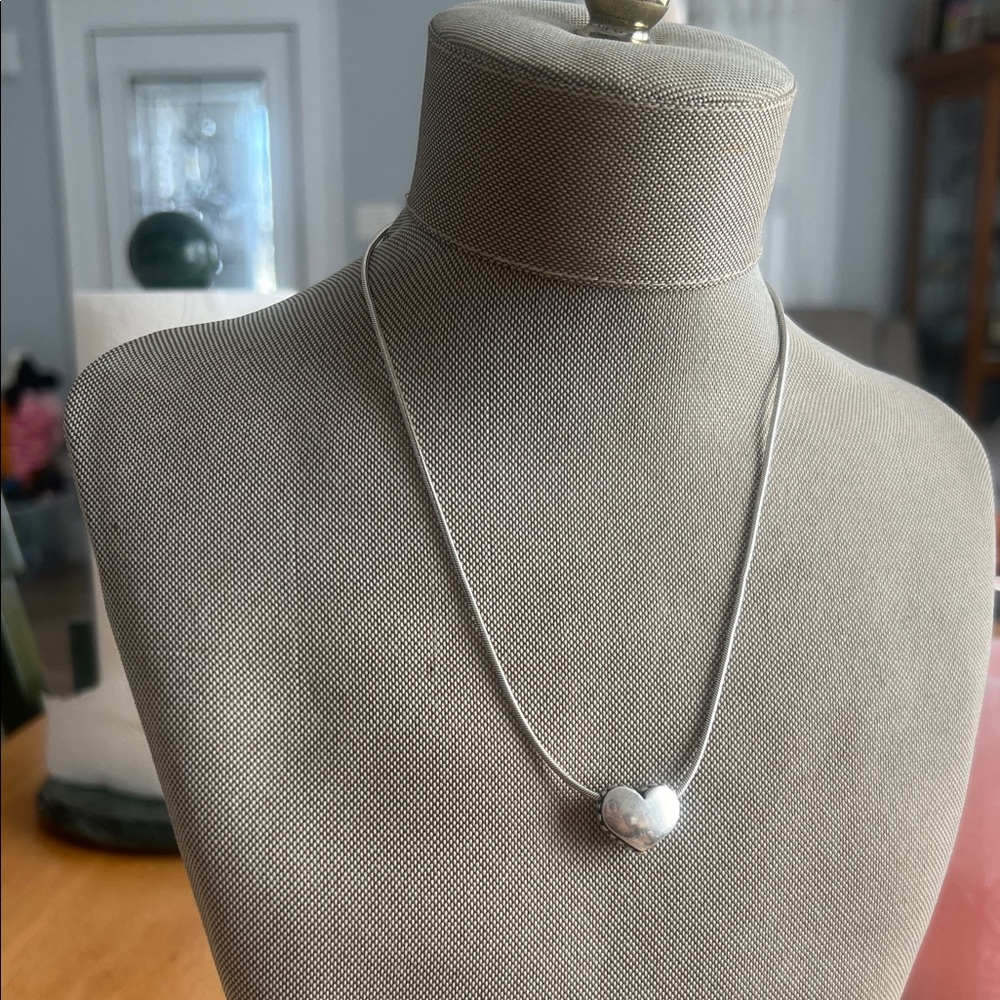 LAGOS CAVIAR .925 VTG puffy heart pendant Necklace 14.5”